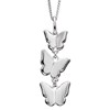 Collier papillon en argent 925/1000 - vue V1