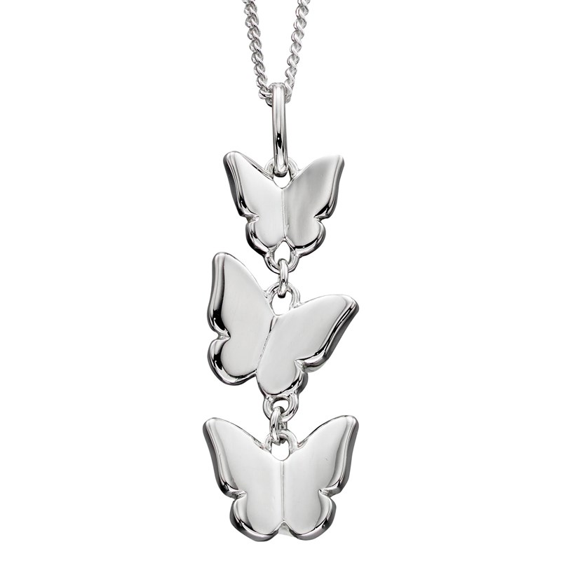 Collier papillon en argent 925/1000