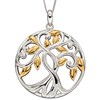 Collier arbre de vie plaqué or en argent 925/1000 - vue V1