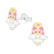 Boucle d'oreille ange en argent 925/1000