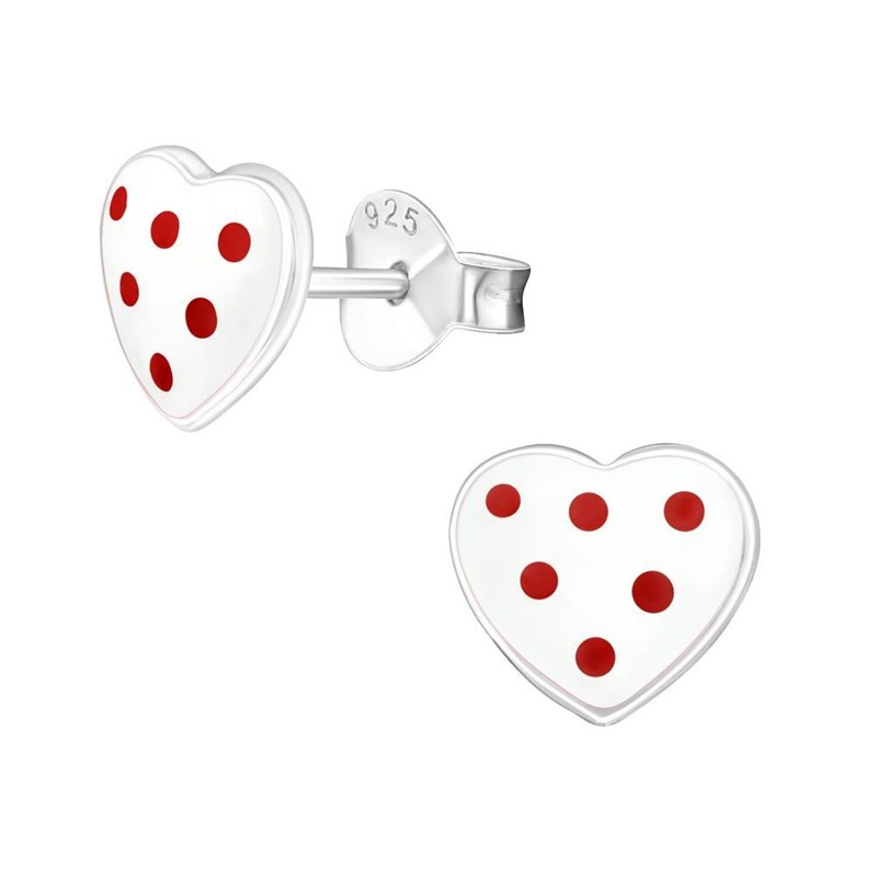 Boucle d'oreille coeur en argent 925/1000