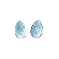 Boucles d'oreilles en larimar