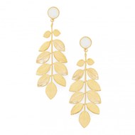 Boucles d'oreilles COLLECTION CONSTANCE ATHENA Nacre plaqu? or clip
