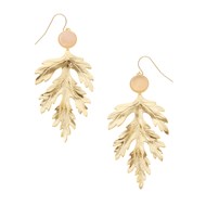 Boucles d'oreilles COLLECTION CONSTANCE ARÈS Quartz rose plaqué or tige