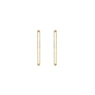 Boucles d'oreille Lorena argent 925 doré  oxydes de zirconium 4,8cm