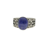 Bague ethnique lapis argent
