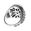 Bague Homme oeil Argent Pierre oeil De Tigre - vue V3