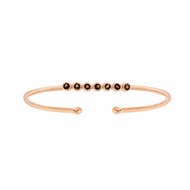 Bracelet jonc argent vertu rose grenat