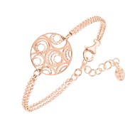 Bracelet argent rose bubble scintillants