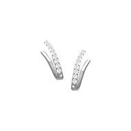 Boucles d'oreilles en argent 925 rhodié et oxyde de zirconium