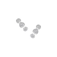 Boucles d'oreilles argent 925 rhodié 925 rhodié et oxydes de zirconium