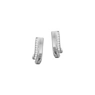 Boucles d'oreilles argent 925 rhodié et oxydes de zirconium