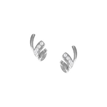 Boucles d'oreilles argent 925 rhodié et oxydes de zirconium