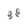 Boucles d'oreilles argent 925 rhodié et oxydes de zirconium bleu - vue V1