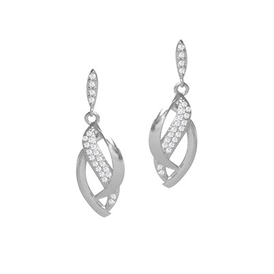 Parure Collier + Boucles D'oreilles Zirconiums Bleu Ciel – Plaqué Argent, Neuf