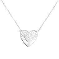 Collier coeur arbre de vie en argent 925 rhodié