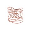 Bracelet rigide métallique en plaqué or rose avec fil martelé à la main - Bijou de créateur - vue V1