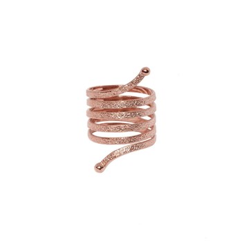 Hand-crafted rose gold-plated adjustable ring - Bijou de créateur