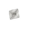 Bague ajustable en plaqué argent avec métal géométrique - Bijou de créateur - vue V1
