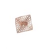 Bague ajustable en plaqué or rose avec métal géométrique - Bijou de créateur - vue V1