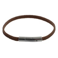 Bracelet Homme Tresse en Coton Marron Clair - taille 20 cm