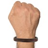 Bracelet Homme Cuir Marron Foncé Large Fermoir Acier Inoxydable - taille 18 cm - vue V2