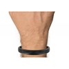 Bracelet Homme Cuir Noir Large Fermoir Acier Inoxydable - taille 21 cm - vue V2
