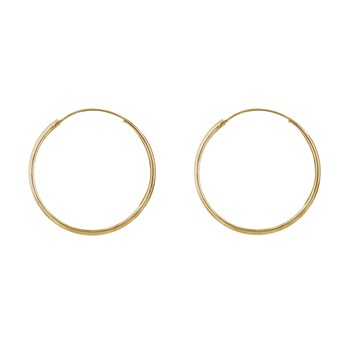 Boucles d'Oreilles Plaqué Or Fines Créoles 3cm