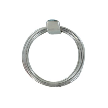 Bague Argent 925 Semainier et Rectangle de Larimar