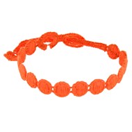 Cruciani Bracelet Dentelle Confettis Orange Fluo