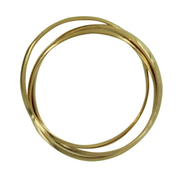 Bague Plaqué Or Triples Anneaux