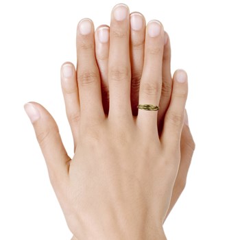 Bague Plaqué Or Triples Anneaux