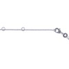 Collier Argent 925 Rhodié Rectangle Ajouré de Strass - vue V3