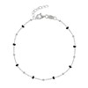 Bracelet Argent 925 Perles Émaillées et Perles Argent 925 - Noir - vue V1