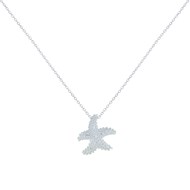 Collier Argent Etoile de Mer et Billes - taille 42 cm