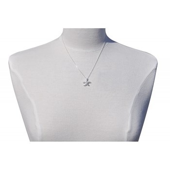Collier Argent Etoile de Mer et Billes - taille 45 cm