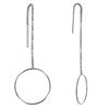 Boucles d'Oreilles Argent 925 Chaine Vénitienne et Cercle - vue V1
