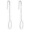 Boucles d'Oreilles Argent 925 Chaine Vénitienne et Cercle - vue V2