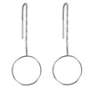 Boucles d'Oreilles Argent 925 Chaine Vénitienne et Cercle - vue V3