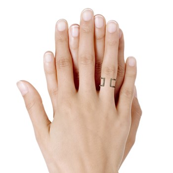 Bague Plaqué Or Deux Fils