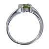 Bague Argent 925 Rhodié Double Péridot - vue V2