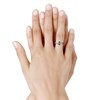 Bague Argent 925 Rhodié Double Péridot - vue V3