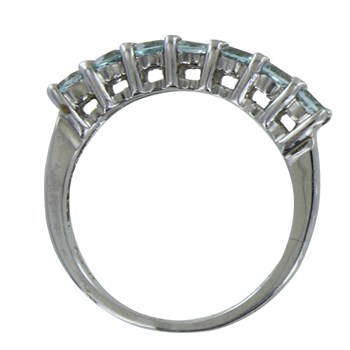 Bague Argent 925 Rhodié Alliance Topaze