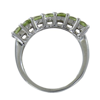 Bague Argent 925 Rhodié Alliance Peridot