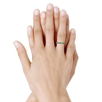 Bague Argent 925 Rhodié Alliance Peridot