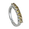 Bague Argent 925 Rhodié Alliance Citrine - vue V1
