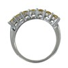 Bague Argent 925 Rhodié Alliance Citrine - vue V2