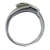 Bague Argent 925 Rhodié Toi et Moi Carré Péridot - vue V2