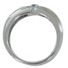 Bague Argent 925 Rhodié Large Topaze Ronde - vue V2