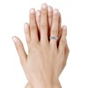 Bague Argent 925 Rhodié Large Topaze Ronde - vue V3